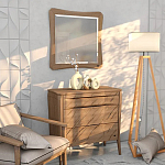 Зеркало квадратное c деревянной рамой из массива дуба Tasteful Furniture варинант исполнения - 3 | Loft Concept во Владивостоке