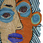 Арт-Объект плетеный из нитей Абстрактный портрет Joana Schneider  варинант исполнения - 1 | Loft Concept во Владивостоке