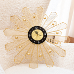 Часы настенные из металла в виде солнца с чёрным циферблатом Mirror Tower Clock варинант исполнения - 4 | Loft Concept во Владивостоке