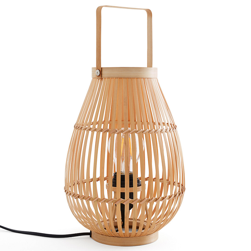 Настольная лампа ручной работы из бамбука Bamboo Grove Бежевый Настольная лампа ручной работы из бамбука Bamboo Grove Бежевый во Владивостоке | Loft Concept