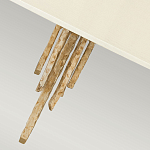 Люстра подвесная с широким белым текстильным абажуром и вертикальными декоративными элементами Hinkley варинант исполнения - 4 | Loft Concept во Владивостоке