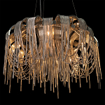 Люстра подвесная круглая с изогнутыми металлическими дугами и ниспадающими цепочками 65 см Atlantis Chain варинант исполнения - 17 | Loft Concept во Владивостоке