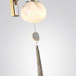 Бра с шарообразным плафоном из белого стекла с подвеской из камня Agatelle варинант исполнения - 5 | Loft Concept во Владивостоке