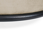 Банкетка круглая бежевый велюр на 4-х металлических ножках черного цвета SANJAY варинант исполнения - 3 | Loft Concept во Владивостоке