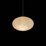 Подвесной светильник с плафоном в виде эллипса из белого алебастра Cryptocrystalline Stone варинант исполнения - 4 | Loft Concept во Владивостоке