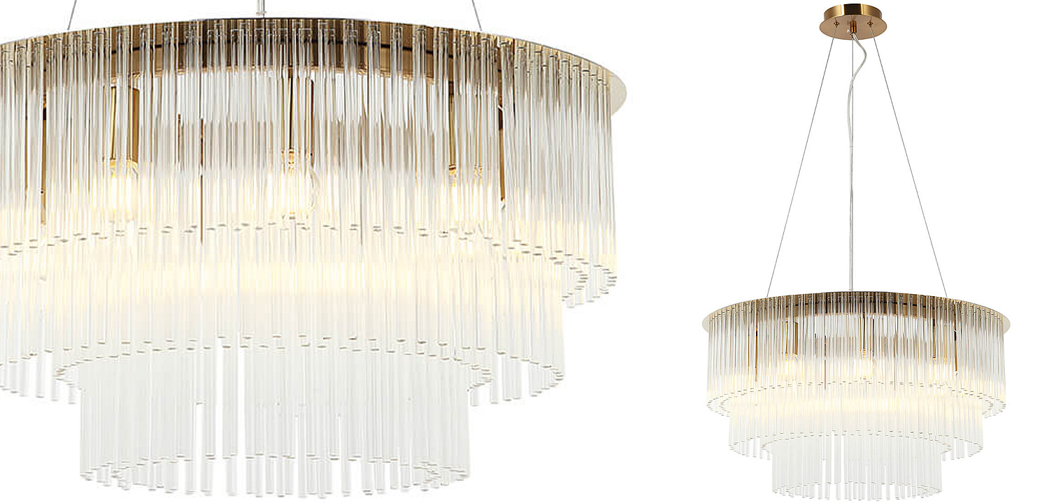 Люстра Harrison Chandelier gold 9 lamp Люстра Harrison Chandelier gold 9 lamp - Loft-Concept во Владивостоке