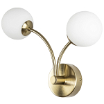 Бра с 2-мя круглыми плафонами из матового стекла Pearl Suspension Light Wall Lamp варинант исполнения - 1 | Loft Concept во Владивостоке