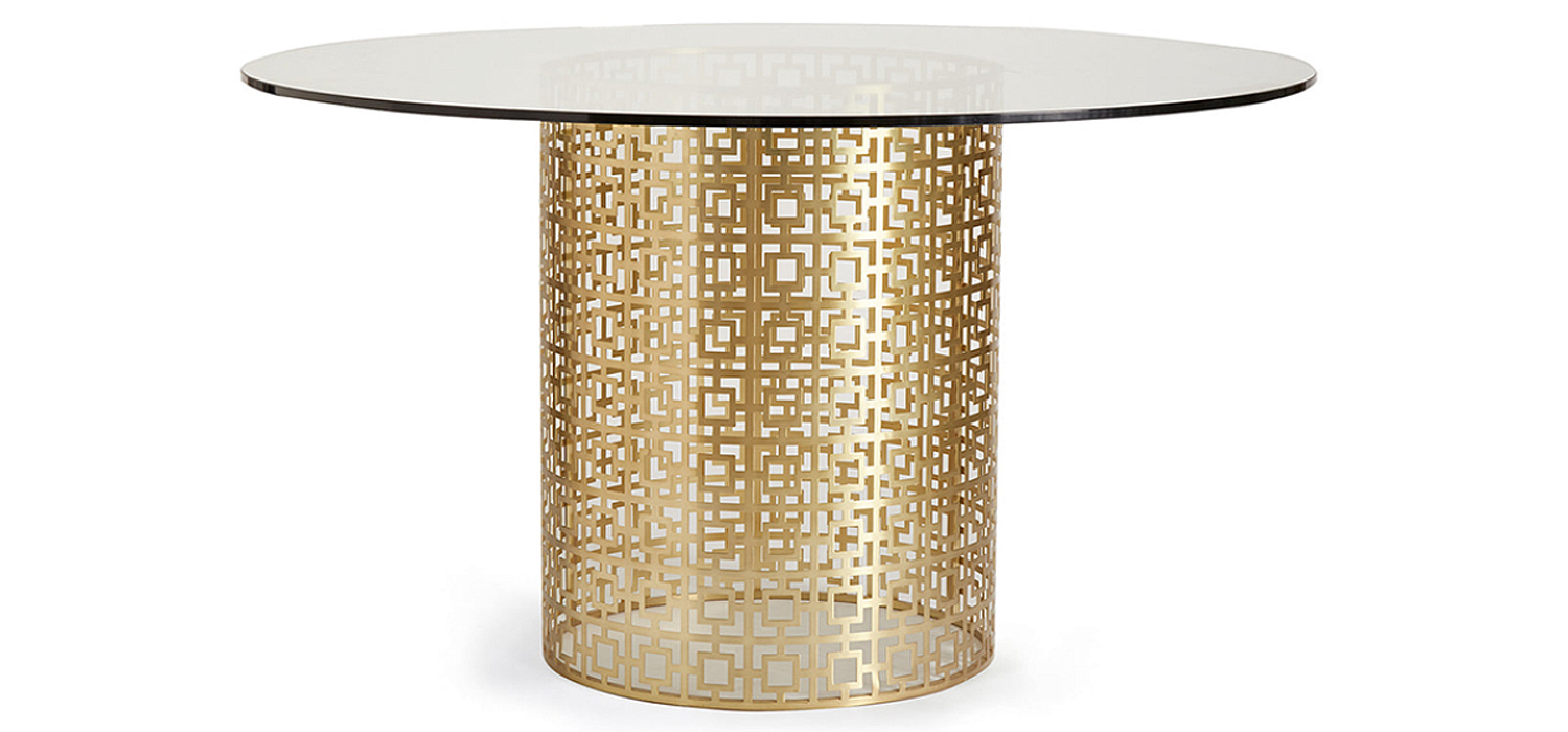Обеденный стол Jonathan Adler Nixon Dining Table столешница Стекло Обеденный стол Jonathan Adler Nixon Dining Table столешница Стекло - Loft-Concept во Владивостоке