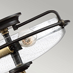 Потолочный светильник со стеклянным плафоном на изогнутых кронштейнах Quoizel  варинант исполнения - 6 | Loft Concept во Владивостоке