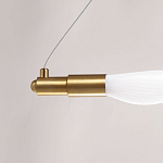 Люстра горизонтальная с волнистым белым плафоном Golden Swirl варинант исполнения - 9 | Loft Concept во Владивостоке