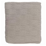 Плед из хлопка рельефной вязки бежево-серого цвета Waffle Comfort варинант исполнения - 4 | Loft Concept во Владивостоке