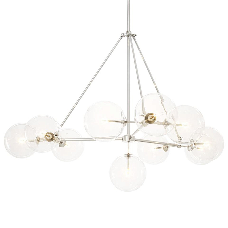 Люстра Chandelier Bermude Никель Прозрачное Стекло Люстра Chandelier Bermude Никель Прозрачное Стекло во Владивостоке | Loft Concept
