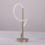 Настольная лампа белым изогнутым плафоном на круглой подставке Luke Lampco Tracer Lamp варинант исполнения - 8 | Loft Concept во Владивостоке