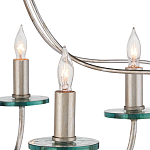 Люстра серебряного цвета с изогнутыми элементами каркаса Twisted Iron Chandelier варинант исполнения - 2 | Loft Concept во Владивостоке