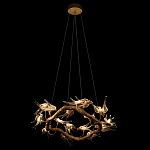 Люстра подвесная с прозрачными стеклянными птичками на ветвях Диаметр 80 см Serip Voa варинант исполнения - 5 | Loft Concept во Владивостоке