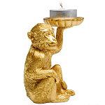 Подсвечник золотая обезьяна с блюдцем Golden Monkey варинант исполнения - 2 | Loft Concept во Владивостоке