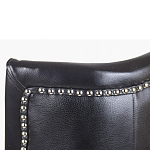 Кресло из натуральной кожи на 4-х деревянных ножках из массива бука Daniel Leather Armchair black варинант исполнения - 5 | Loft Concept во Владивостоке