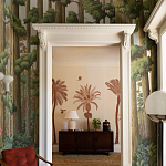 Обои ручная роспись Redwoods Sequoia on Sterling Silver gilded paper варинант исполнения - 2 | Loft Concept во Владивостоке