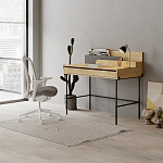 Стол письменный с выдвижным ящиком цвета древесины LEILA WORKING TABLE OAK ANTHRACITE варинант исполнения - 8 | Loft Concept во Владивостоке