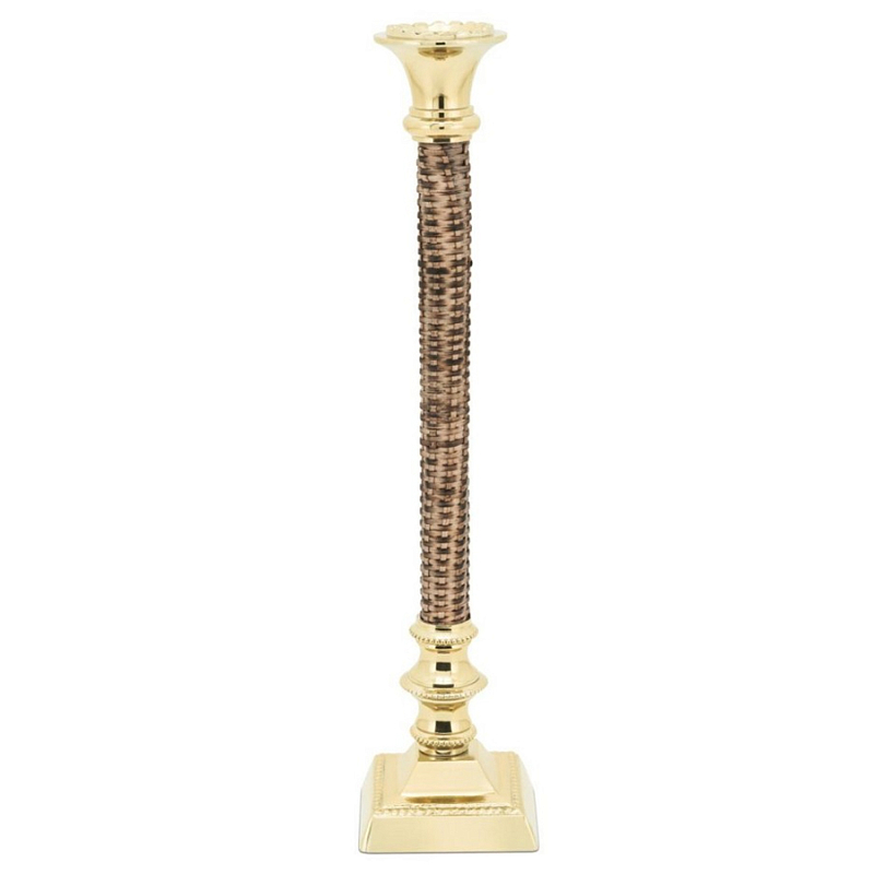 Подсвечник Candleholder Hermiwicker Коричневый Золотой Подсвечник Candleholder Hermiwicker Коричневый Золотой во Владивостоке | Loft Concept