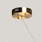 Люстра круглая золотого цвета с прозрачными рельефными стеклянными вставками Textured Glass Chandelier варинант исполнения - 11 | Loft Concept во Владивостоке