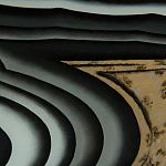 Дизайнерский комод с 4-мя дверцами в черно-золотых тонах Calista варинант исполнения - 1 | Loft Concept во Владивостоке