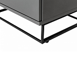 Стеллаж книжный цвета графит с 3-мя открытыми полками и дверкой Strict Lines варинант исполнения - 3 | Loft Concept во Владивостоке