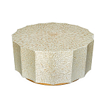 Стол кофейный с отделкой раковинами устриц Coastal Charm варинант исполнения - 2 | Loft Concept во Владивостоке