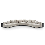 Большой угловой Диван California трансформер с приставными деревянными модулями   варинант исполнения - 1 | Loft Concept во Владивостоке