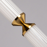 Подвесной светильник с двумя белыми рифлеными цилиндрическими плафонами Golden Swirl варинант исполнения - 7 | Loft Concept во Владивостоке