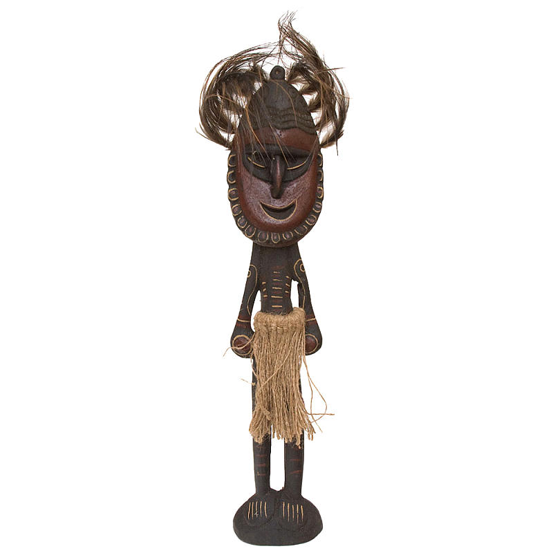 Деревянная статуэтка Абориген в маске с перьями Aborigine Mask Figurine Коричневый Деревянная статуэтка Абориген в маске с перьями Aborigine Mask Figurine Коричневый во Владивостоке | Loft Concept