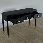 Дизайнерский Письменный стол Elsa Dreams Black с тремя ящиками варинант исполнения - 4 | Loft Concept во Владивостоке