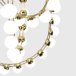 Люстра подвесная светодиодная с круглыми плафонами белого цвета PEARLS Suspension 39  варинант исполнения - 5 | Loft Concept во Владивостоке