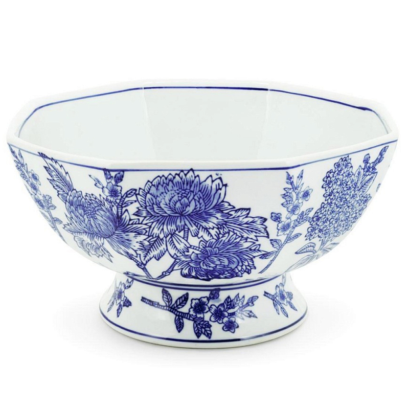 Салатник Bowl Chinoiserie D28 Белый Синий Салатник Bowl Chinoiserie D28 Белый Синий во Владивостоке | Loft Concept