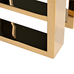 Столик журнальный квадратный с основанием в оттенках хром и золото Harmony Color and Shapes варинант исполнения - 3 | Loft Concept во Владивостоке