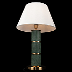 Настольная лампа на основании из зеленого мрамора с белым абажуром Noelia Green варинант исполнения - 4 | Loft Concept во Владивостоке