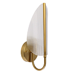 Бра с изогнутым рельефным плафоном Textured Glass варинант исполнения - 1 | Loft Concept во Владивостоке