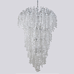 Люстра с прозрачными и белыми подвесками в виде лепестков FAIRYTREE Light варинант исполнения - 1 | Loft Concept во Владивостоке