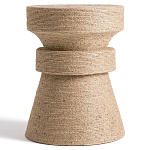 Приставной стол с отделкой из джута Juti D35 см варинант исполнения - 2 | Loft Concept во Владивостоке