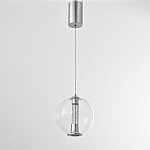 Подвесной светильник с плафоном в форме шара Inner Gleam Orb silver варинант исполнения - 9 | Loft Concept во Владивостоке