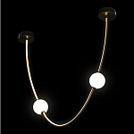 Подвесной светильник в форме дуги с белыми шарообразными плафонами Flos Wireline Lighting варинант исполнения - 1 | Loft Concept во Владивостоке