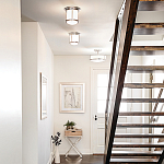 Потолочный светильник для ванных комнат со стеклянным плафоном и одной лампой Hinkley варинант исполнения - 5 | Loft Concept во Владивостоке