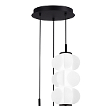 Люстра светодиодная каскадная с 3-мя белыми воздушными плафонами Glowing Cloud варинант исполнения - 5 | Loft Concept во Владивостоке