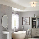 Потолочный светильник с цилиндрическим плафоомн из опалового матового стекла с металлическим обручем Feiss варинант исполнения - 5 | Loft Concept во Владивостоке