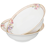 Сервиз столовый из фарфора белый с цветочным принтом на 6 персон 23 предмета Flower Porcelain Collection варинант исполнения - 1 | Loft Concept во Владивостоке