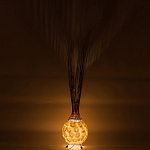 Торшер из перламутра на металлическом каркасе Indonesian Comet варинант исполнения - 4 | Loft Concept во Владивостоке