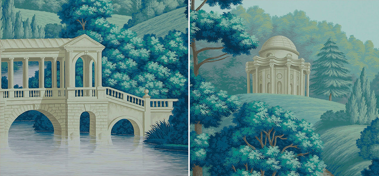 Обои ручная роспись English Landscape Special Colourway on scenic paper Обои ручная роспись English Landscape Special Colourway on scenic paper - Loft-Concept во Владивостоке