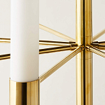 Люстра золотая с 16-ю тонкими цилиндрическими плафонами Shoulders варинант исполнения - 4 | Loft Concept во Владивостоке