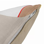 Подушка декоративная хлопковая бежевого цвета с абстрактным принтом Elysian Flow Sand варинант исполнения - 4 | Loft Concept во Владивостоке