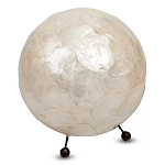 Настольная лампа из перламутра на металлическом каркасе Indonesian Egg варинант исполнения - 2 | Loft Concept во Владивостоке